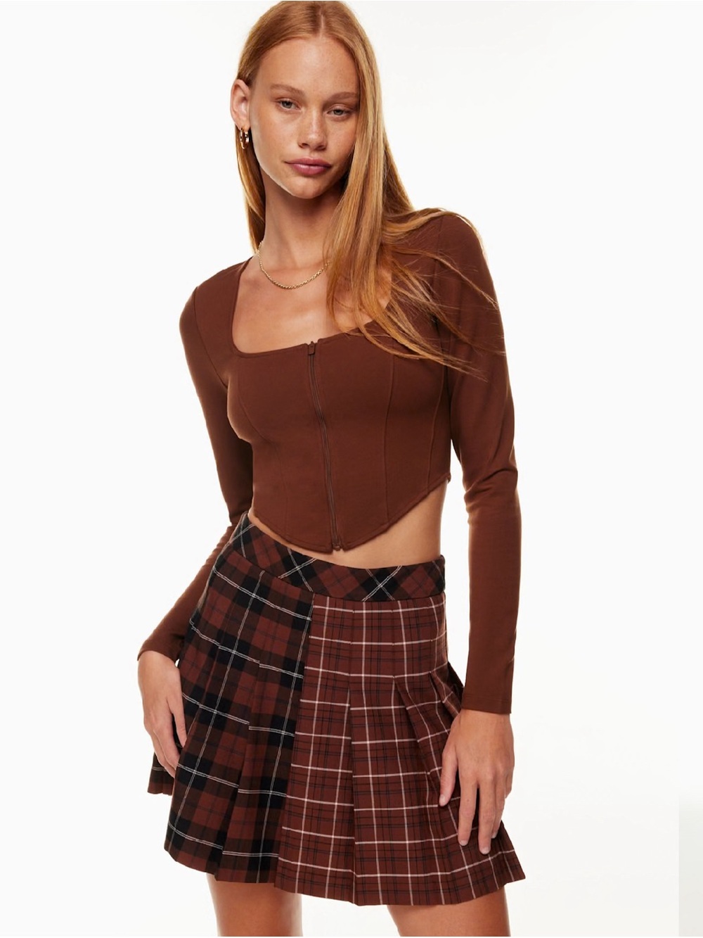 Aritzia Sunday Best Maverick Longsleeve in Orange Size XXS